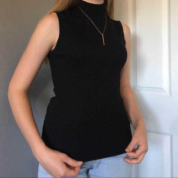 90s sleeveless mock turtleneck - Picture 3 of 4